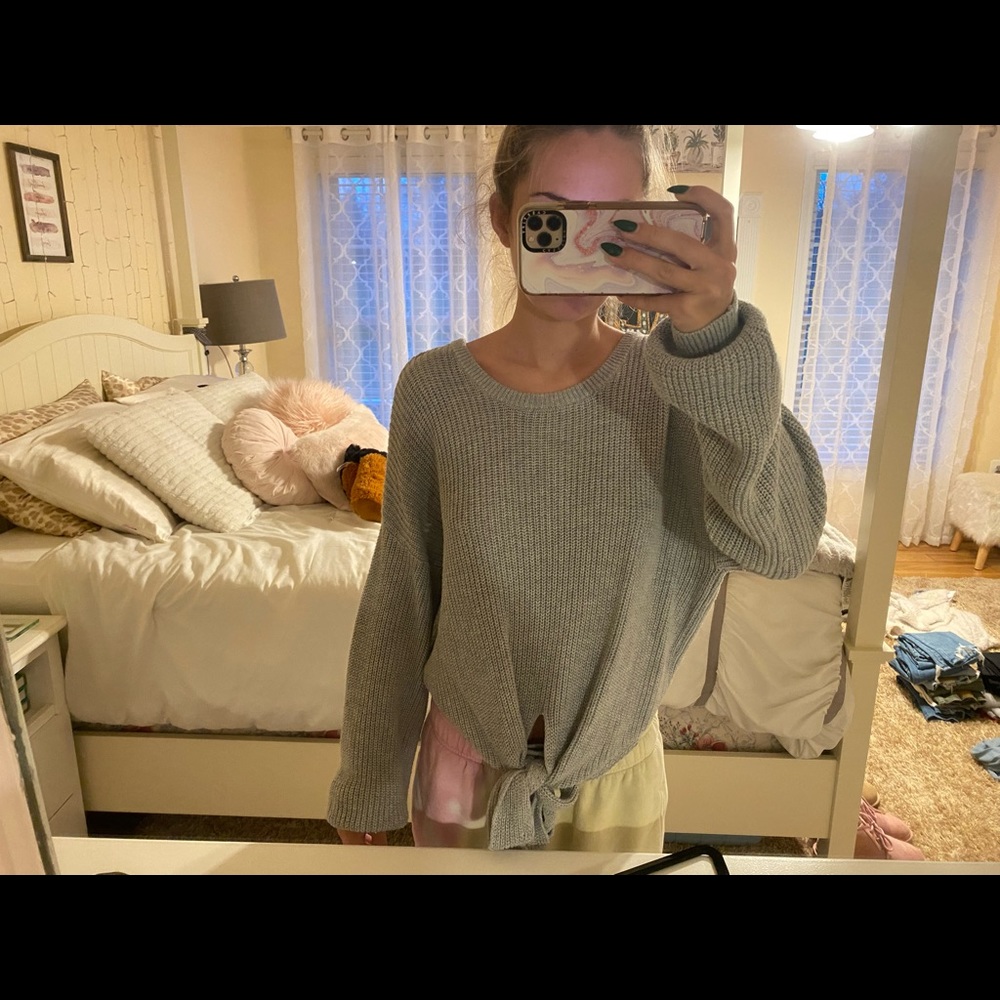 Gray sweater!